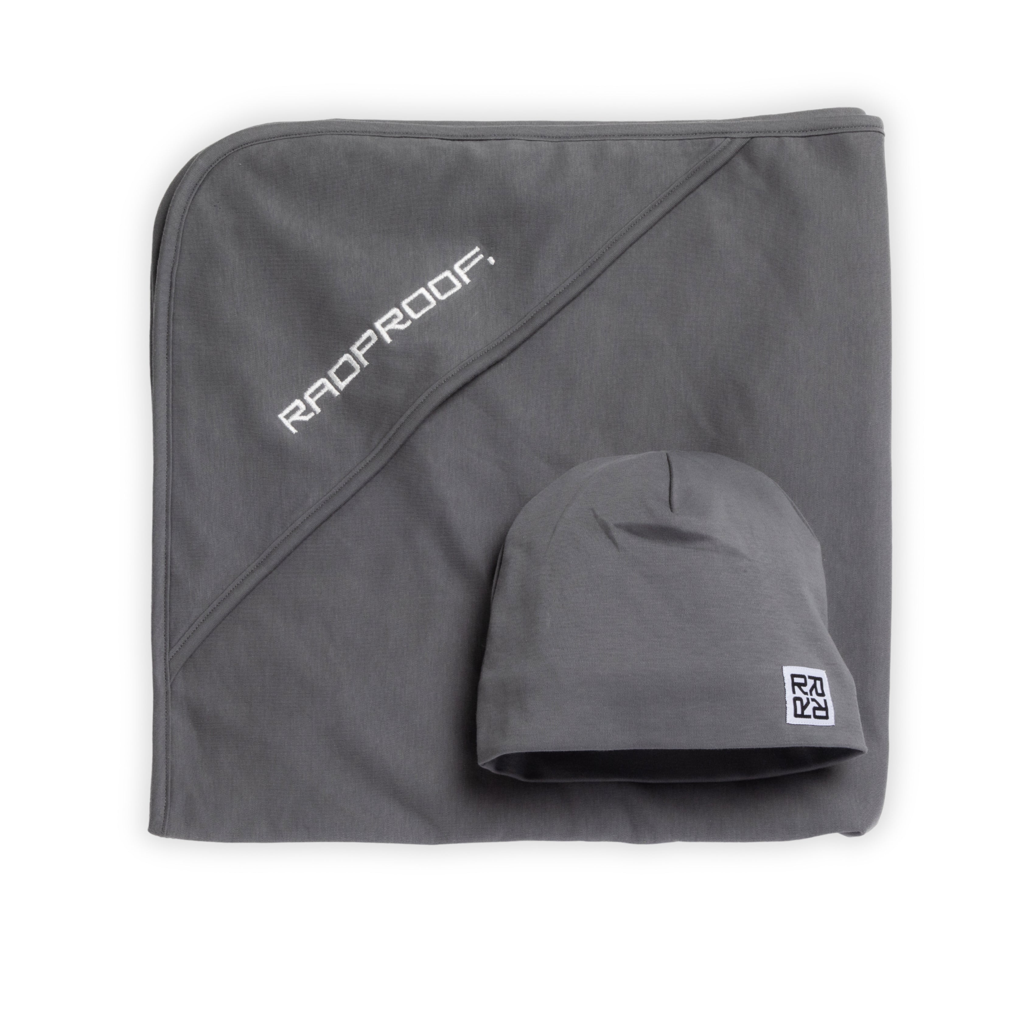 EMF Shielding Organic Cotton Baby Blanket & Beanie Bundle